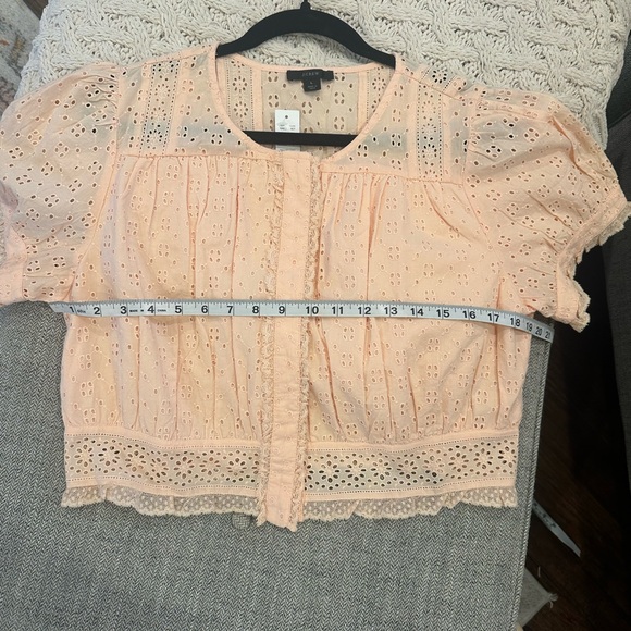 J. Crew Orange Flutter Sleeve Crop Top - Picture 12 of 13